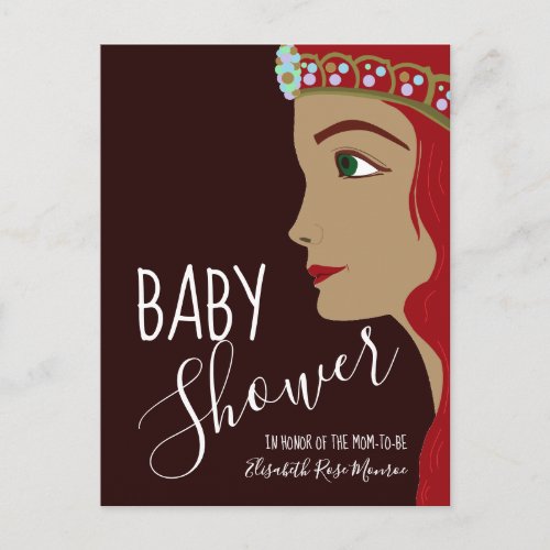 Princess Red Baby Shower Invitation