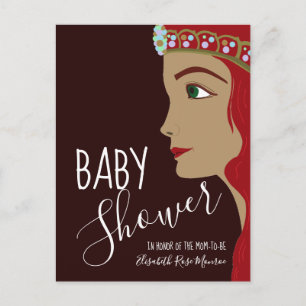 Princess Red Baby Shower Invitation