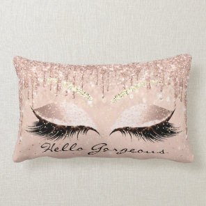 Princess Rose Makeup Lash Hello Gorgeous Browns Lumbar Pillow