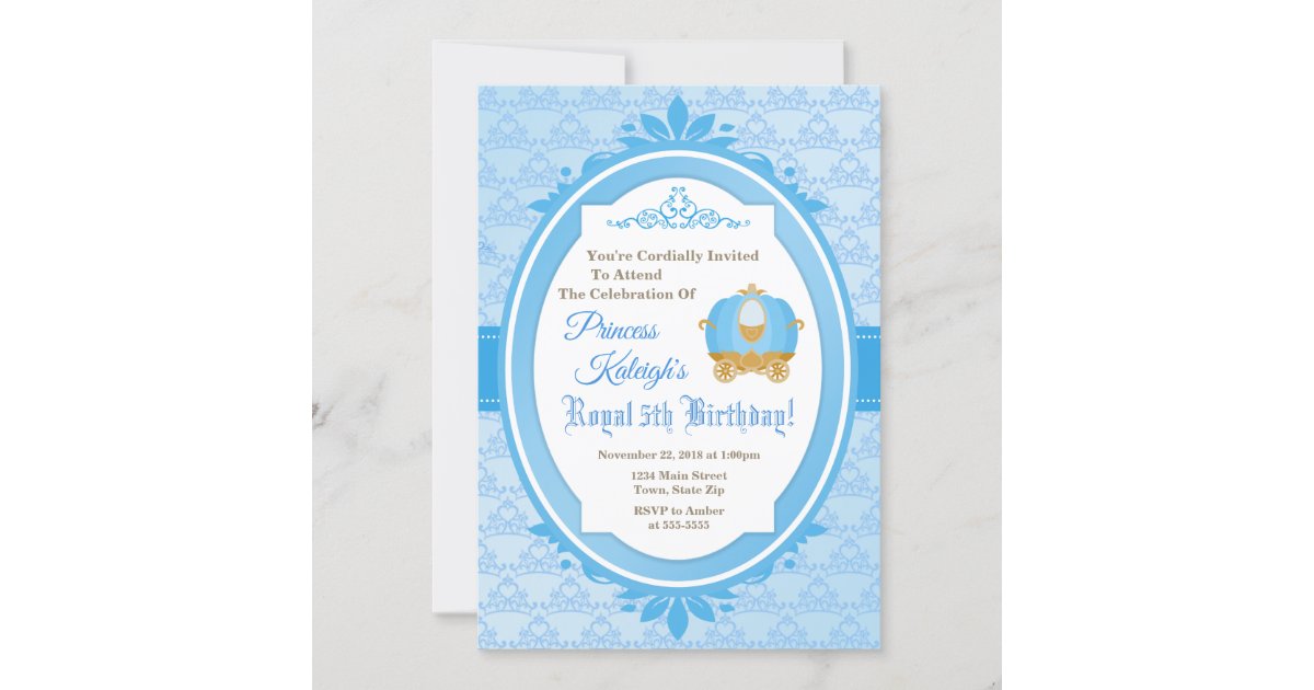 Princess Royal Ball Birthday Invitation Carriage | Zazzle