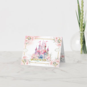 Princess Royal Castle 5th Birthday Folded Letterpress Thank You Card