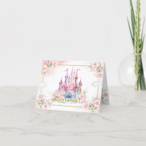 Princess Royal Castle 5th Birthday Folded Thank You Card