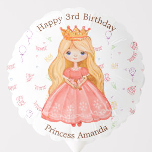 Princess Royals Girls Birthday 3rd Party Balloon