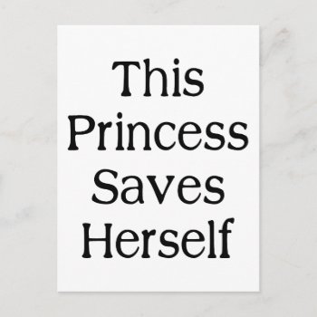 Princess Saves Postcard by LabelMeHappy at Zazzle