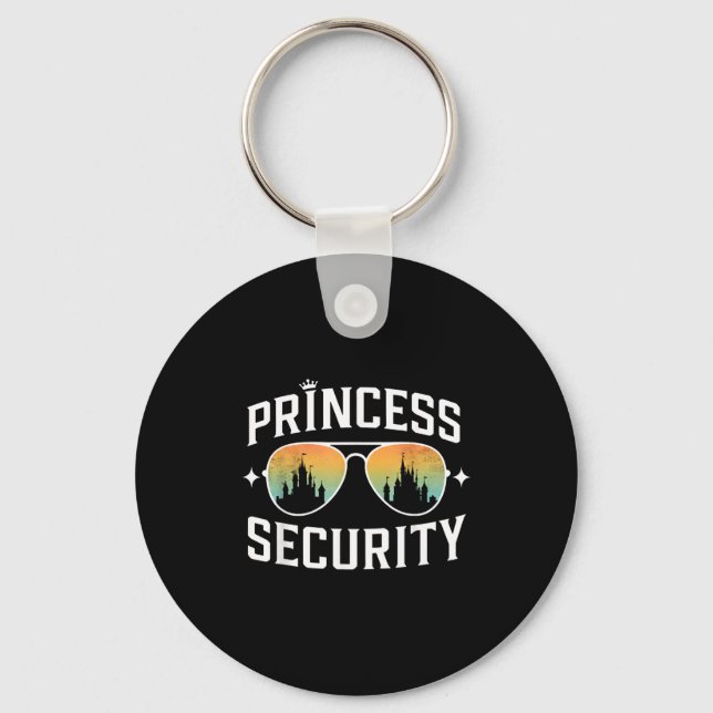 Princess security birthday dad brother castlePrinc Keychain (Front)
