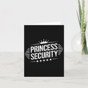 Princess Security Boys Brother Retro Birthday Dad Card