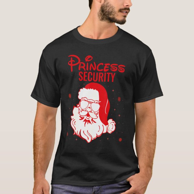 Princess Security Dad Team Big Brother Announcemen T-Shirt (Front)