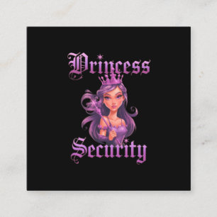 Princess Security: Keep Your Little Royalty Safe Square Business Card