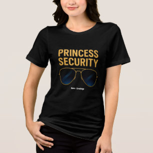 Princess Security Magical Halloween Birthday Party Tri-Blend Shirt