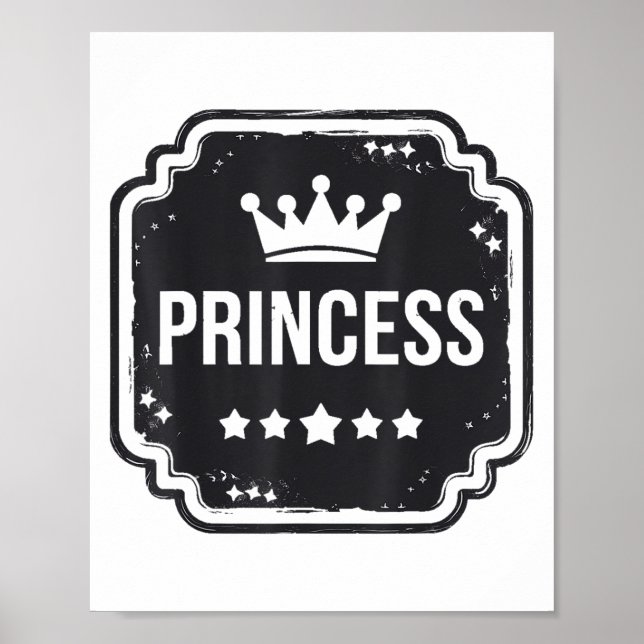 Princess Security Team Dad Mom Birthday Party  Poster (Front)