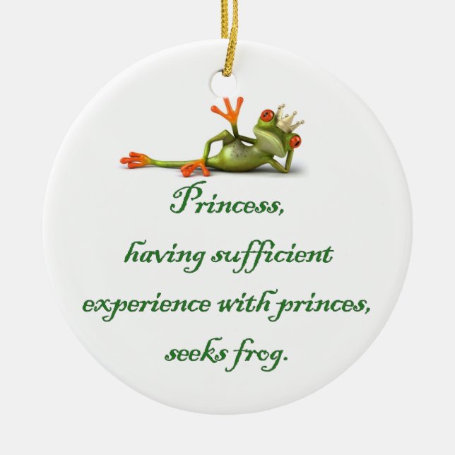 Princess Seeks Frog Ornament (Front)