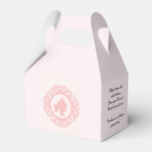 Princess Silhouette Cameo Pink Party Favor Box