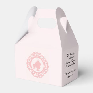 Princess Silhouette Cameo Pink Party Favor Box