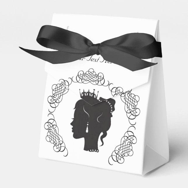 Princess Silhouette Personalized Favor Box (Front Side)