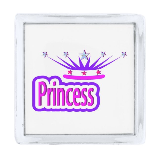 PRINCESS SILVER FINISH LAPEL PIN (Front)