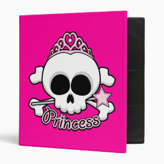 Princess Skull 3 Ring Binder