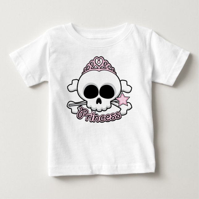 Princess Skull Baby T-Shirt (Front)