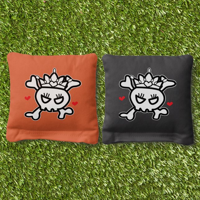 Princess Skull from MTP Cornhole Bags (Grass)