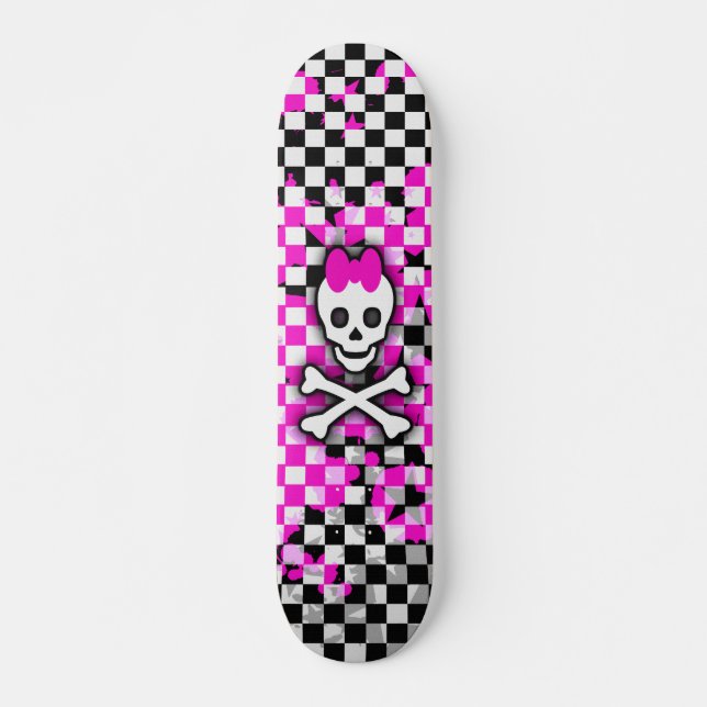 Princess Skull Girls Skateboard Deck (Front)