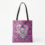 Princess Skull Heart Tote Bag