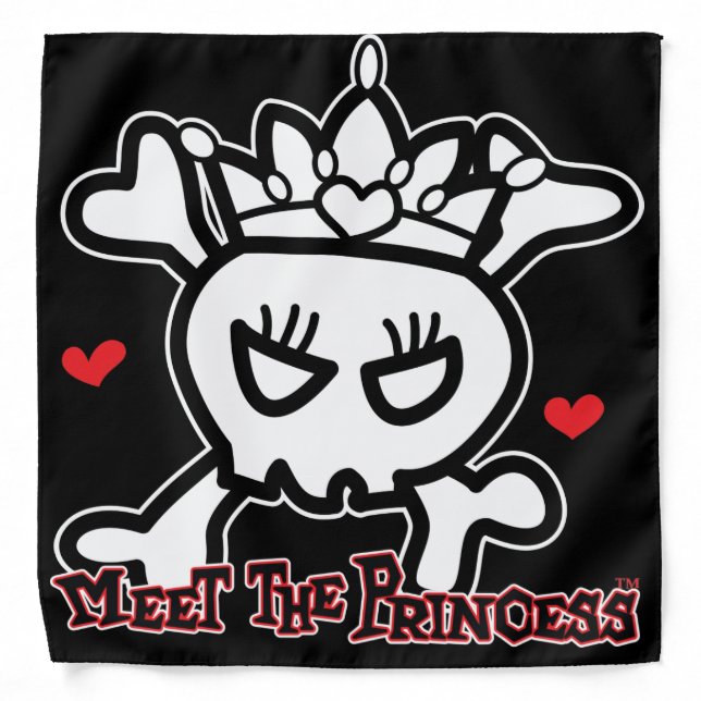 Princess Skull Tiara Bandana (Front)