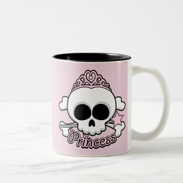 Princess Skull Two-Tone Coffee Mug (Right)