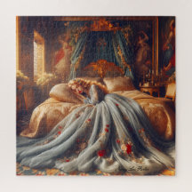 Princess Sleeping in Royal Castle Chambers
