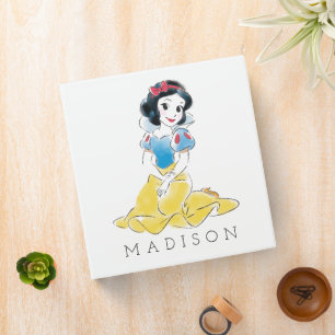 Princess Snow White Watercolor Add Your Name 3 Ring Binder