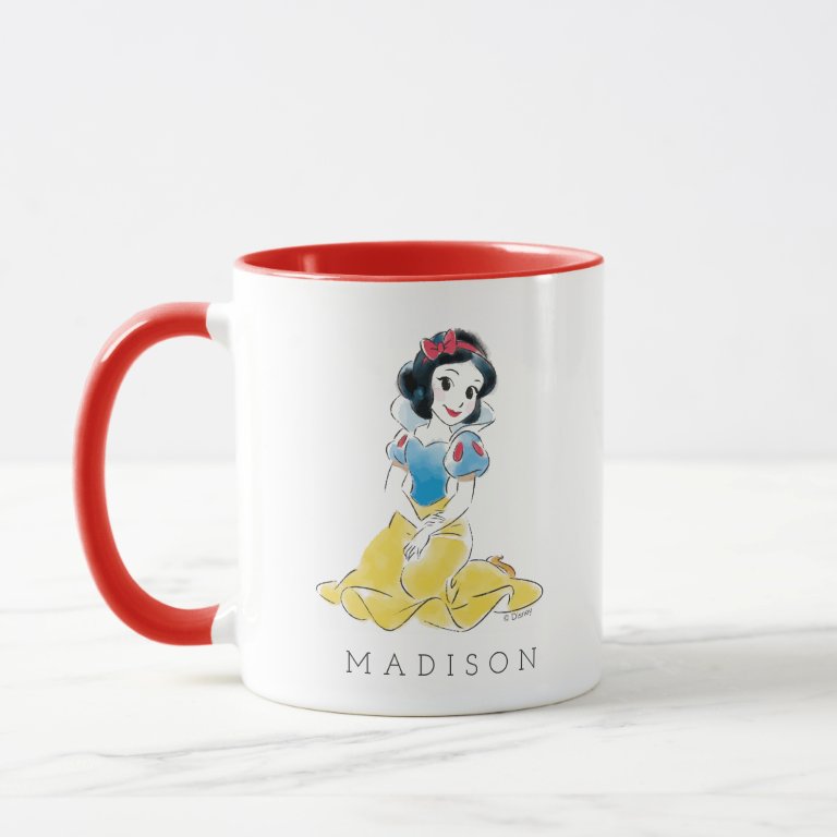 Princess Snow White Watercolor | Add Your Name                    Mug