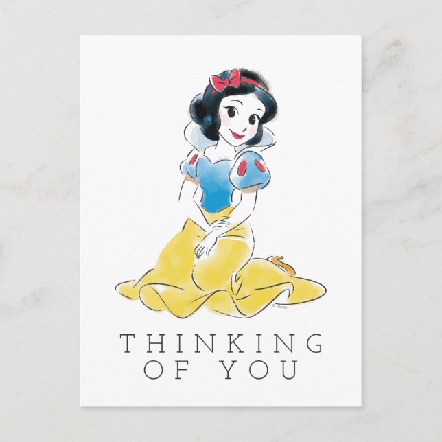 Princess Snow White Watercolor Postcard (Front)