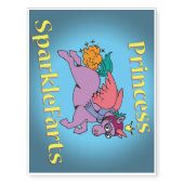Princess SparkleFarts Temporary Tattoo (Front)