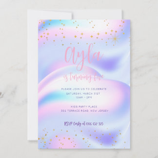 Princess Sparkles 5th Birthday Invitation