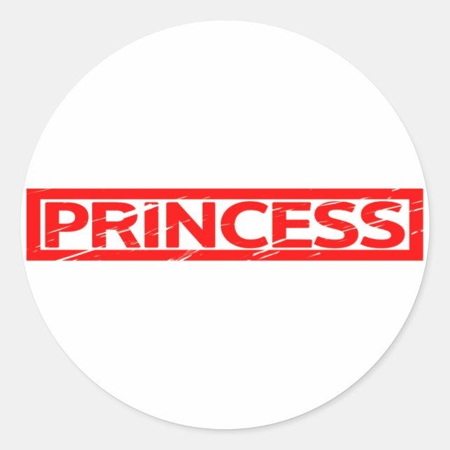 Princess Stamp Classic Round Sticker (Front)