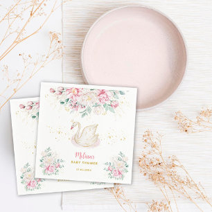 Princess Swan Baby Shower Napkins