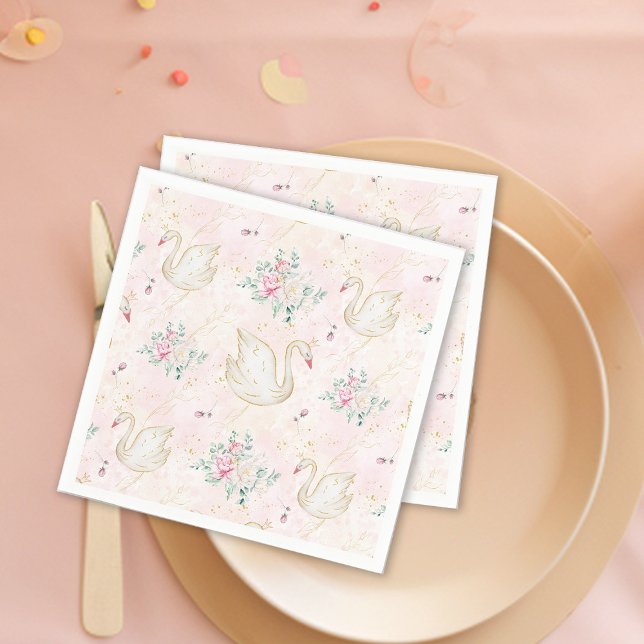 Princess Swan Napkins (Creator Uploaded)
