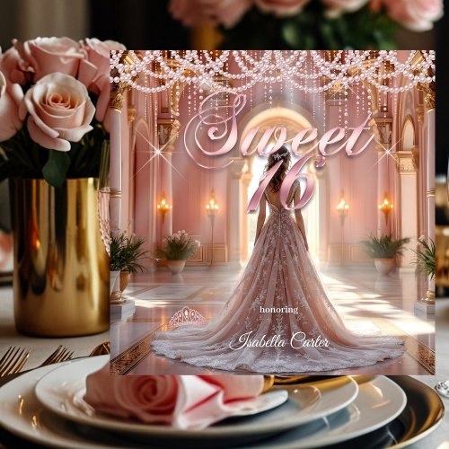 Princess Sweet 16 Birthday Party Blush Pink