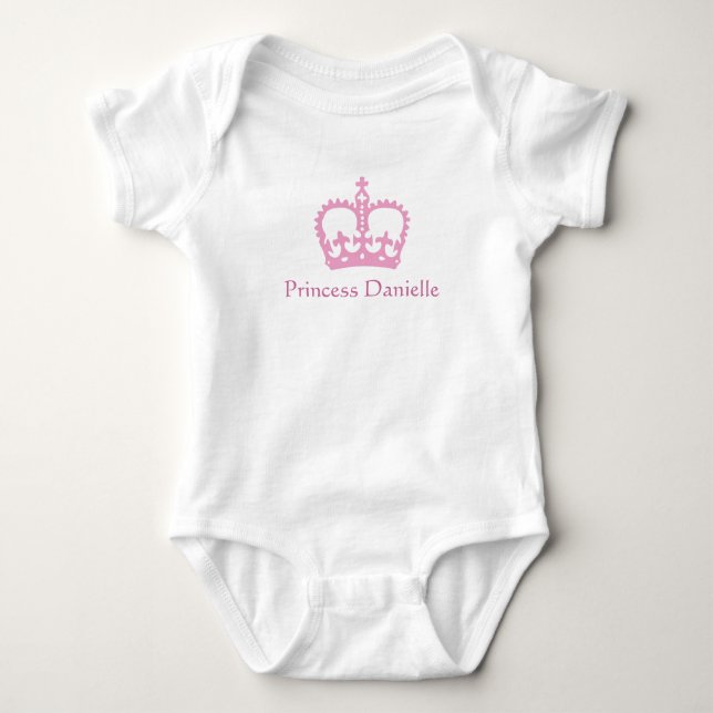 Princess T-shirt Baby Bodysuit (Front)