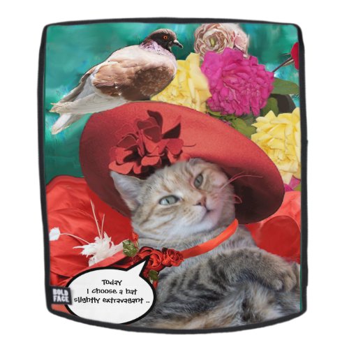 PRINCESS TATUS CATRED HAT AND PIGEON Mothers Day Backpack