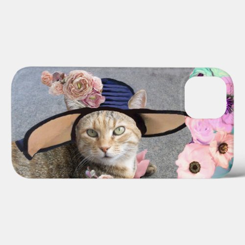 PRINCESS TATUS ELEGANT CATBIG DIVA HAT AND ROSES iPhone 13 CASE