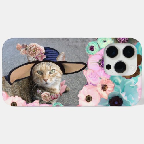 PRINCESS TATUS ELEGANT CATBIG DIVA HAT AND ROSES iPhone 15 PRO MAX CASE