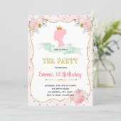 Princess tea birthday party invitation (Standing Front)