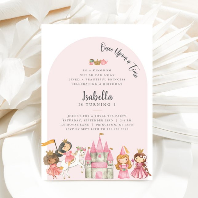 Princess Tea Party Birthday Invitation (Princess Tea Party Invitation)