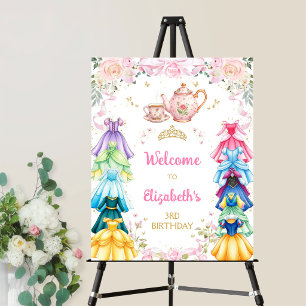 Princess Tea Party Birthday Welcome Sign
