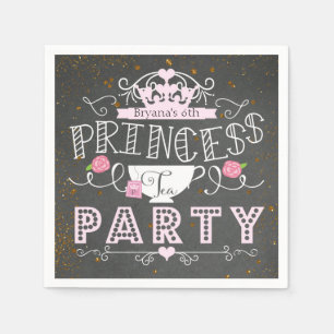 PRINCESS TEA PARTY Chalkboard Party Napkins
