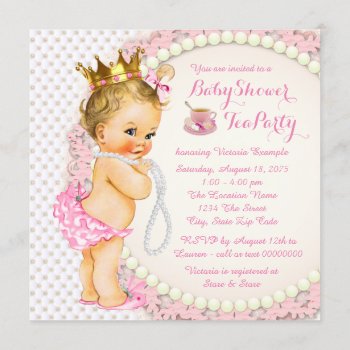 Princess Tea Party Invitation by The_Vintage_Boutique at Zazzle