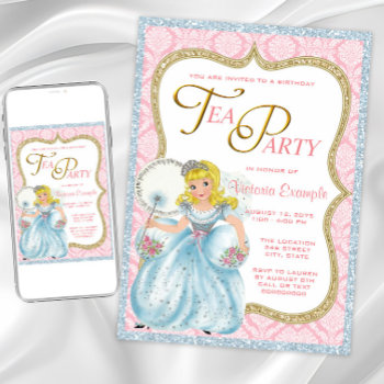Princess Tea Party Invitation by InvitationCentral at Zazzle