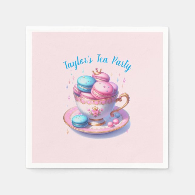 Princess Tea Party With Macaroons Napkins (Front)