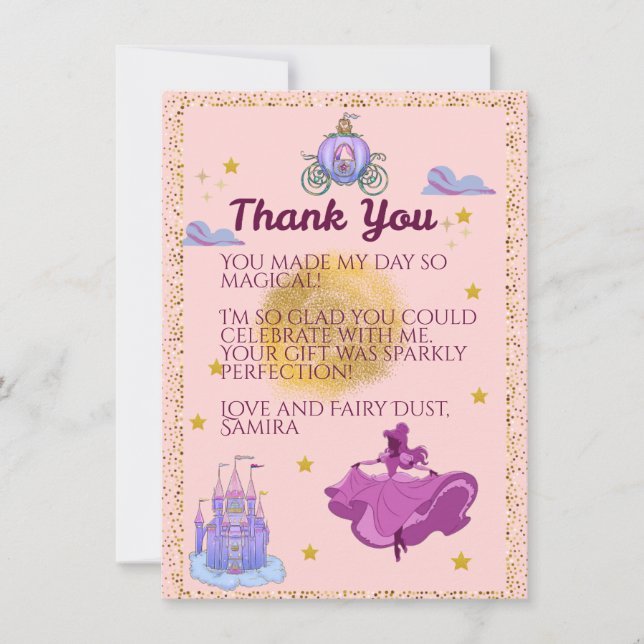 Princess Thank You Card (Front)