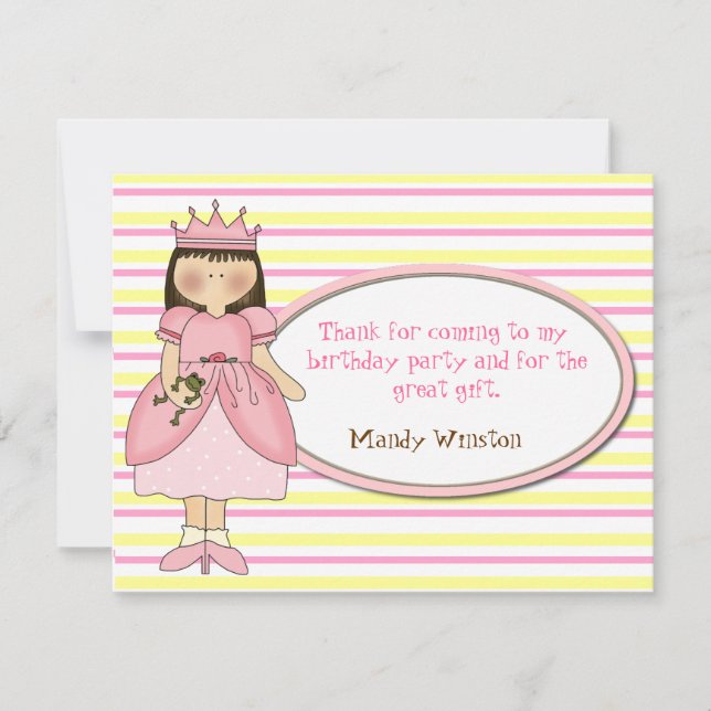 Princess Thank You Cards (Front)