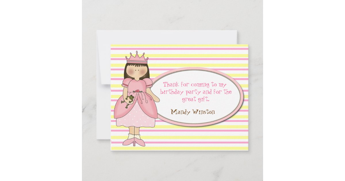 Princess Thank You Cards | Zazzle